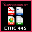 ETHC 445 Principle of Ethics