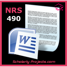 NRS 490 Week 10 Benchmark Professional Capstone and Practicum Reflective Journal | 5x Versions