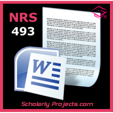 NRS 493 Topic 10 Benchmark Professional Capstone and Practicum Reflective Journal | v1 & v2